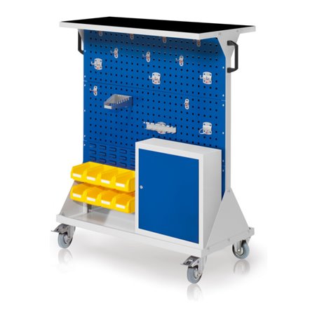 Kappes RasterMobil Gr. 3 RAL 7035/5010 H1270 mm 4 Loch-/2 Schlitzplatten mit Ausstattung 8