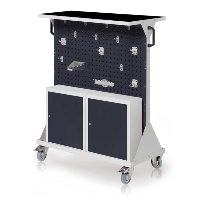 Kappes RasterMobil Gr. 3 RAL 7035/7016 H1230 mm 4 Loch-/2 Schlitzplatten mit Ausstattung 6