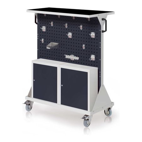 Kappes RasterMobil Gr. 3 RAL 7035/7016 H1230 mm 4 Loch-/2 Schlitzplatten mit Ausstattung 6