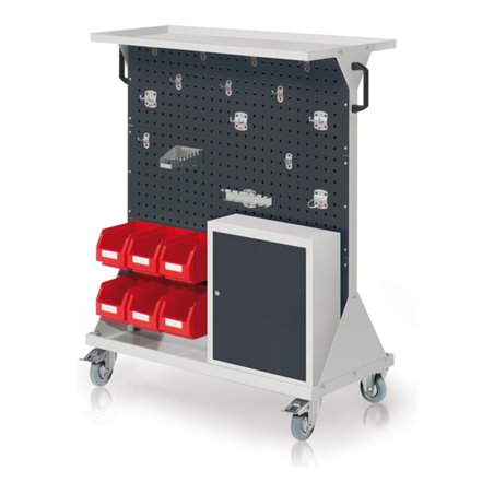 Kappes RasterMobil Gr. 3 RAL 7035/7016 H1230 mm 4 Loch-/2 Schlitzplatten mit Ausstattung 7