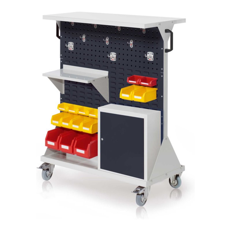 Kappes RasterMobil Gr. 3 RAL 7035/7016 H1270 mm 2 Loch-/4 Schlitzplatten mit Ausstattung 1