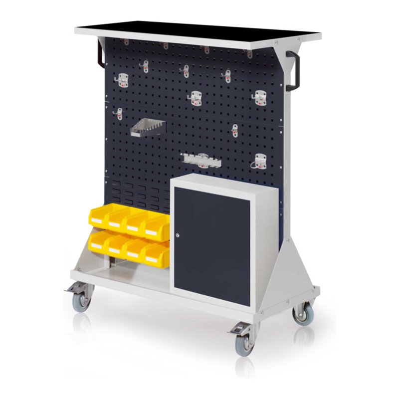 Kappes RasterMobil Gr. 3 RAL 7035/7016 H1230 mm 4 Loch-/2 Schlitzplatten mit Ausstattung 8