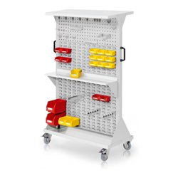 Kappes RasterMobil Gr. 4 RAL 7035 H1620 mm mit 2 Loch-/6 Schlitzplatten mit Ausstattung 1