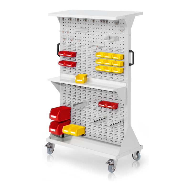 Kappes RasterMobil Gr. 4 RAL 7035 H1620 mm mit 2 Loch-/6 Schlitzplatten mit Ausstattung 1