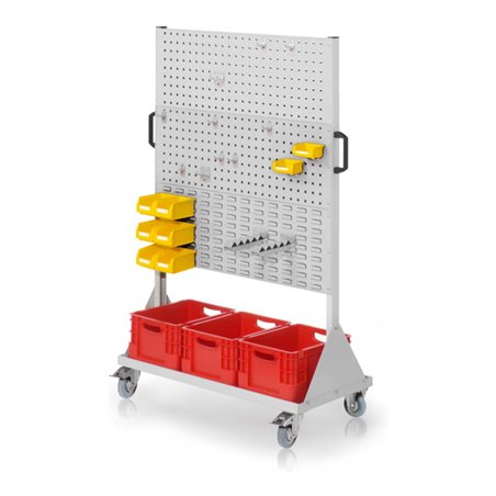 Kappes RasterMobil Gr. 4 RAL 7035 H1580 mm mit 4 Loch-/2 Schlitzplatten