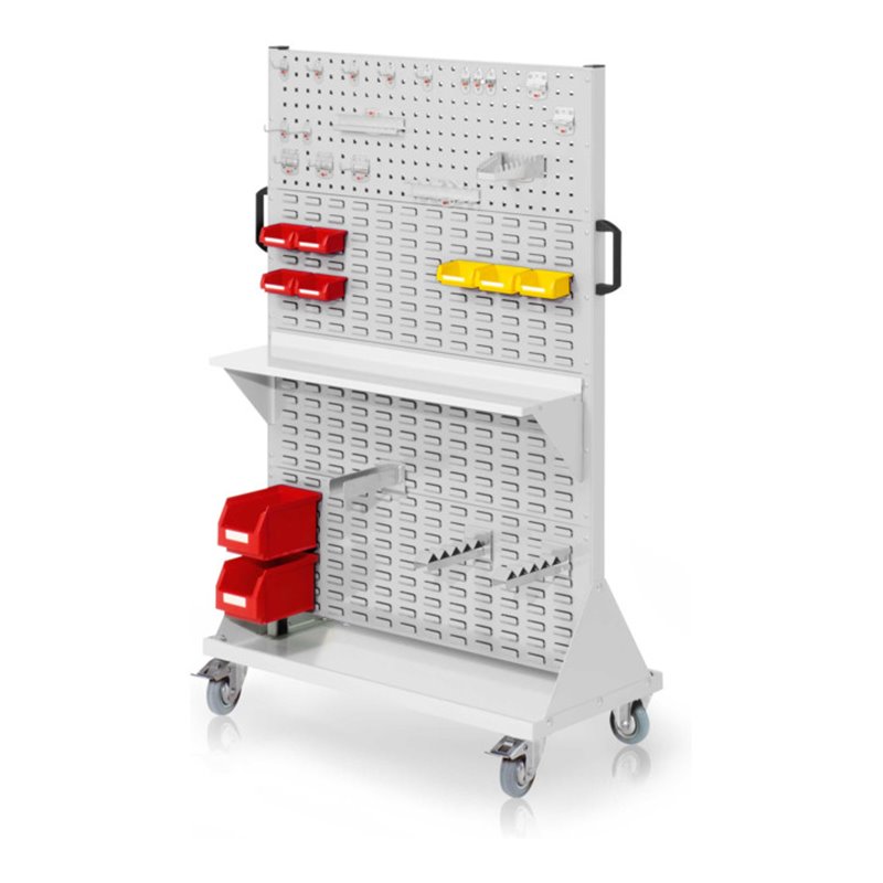 Kappes RasterMobil Gr. 4 RAL 7035 H1580 mm mit 2 Loch-/6 Schlitzplatten mit Ausstattung 2