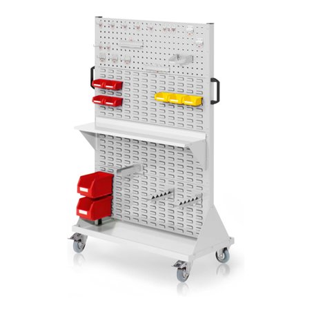 Kappes RasterMobil Gr. 4 RAL 7035 H1580 mm mit 2 Loch-/6 Schlitzplatten mit Ausstattung 2