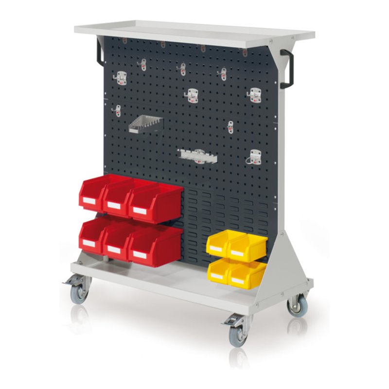 Kappes RasterMobil Gr. 3 RAL 7035/7016 H1230 mm 4 Loch-/2 Schlitzplatten mit Ausstattung 4