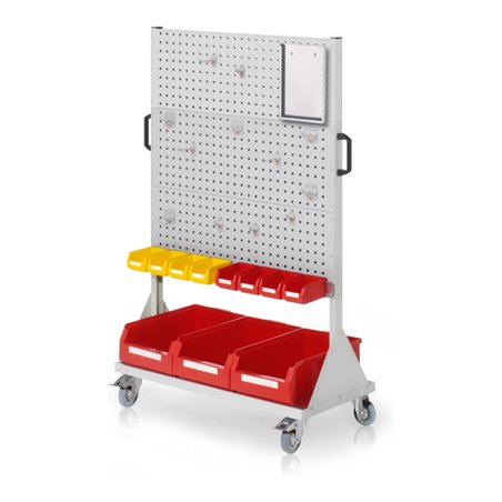 Kappes RasterMobil Gr. 4 RAL 7035 H1580 mm mit 6 Lochplatten mit Ausstattung 2