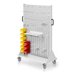 Kappes RasterMobil Gr. 4 RAL 7035 H1580 mm mit 4 Loch-/4 Schlitzplatten mit Ausstattung 2