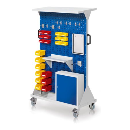 Kappes RasterMobil Gr. 4 RAL 7035 H1620 mm mit 2 Loch-/6 Schlitzplatten mit Ausstattung 3