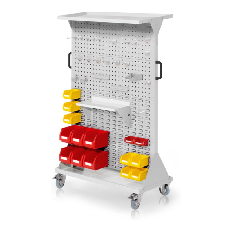 Kappes RasterMobil Gr. 4 RAL 7035 H1620 mm mit 4 Loch-/4 Schlitzplatten mit Ausstattung 1