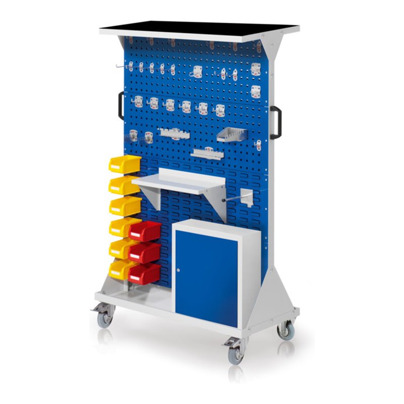Kappes RasterMobil Gr. 4 RAL 5010 H1620 mm 4 Loch-/4 Schlitzplatten mit Ausstattung 4