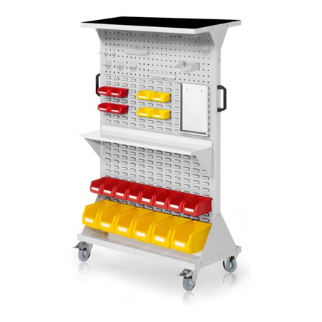 Kappes RasterMobil Gr. 4 RAL 7035 H1620 mm mit 2 Loch-/6 Schlitzplatten mit Ausstattung 2