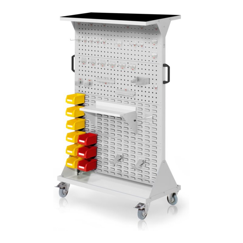 Kappes RasterMobil Gr. 4 RAL 7035 H1620 mm mit 4 Loch-/4 Schlitzplatten mit Ausstattung 2