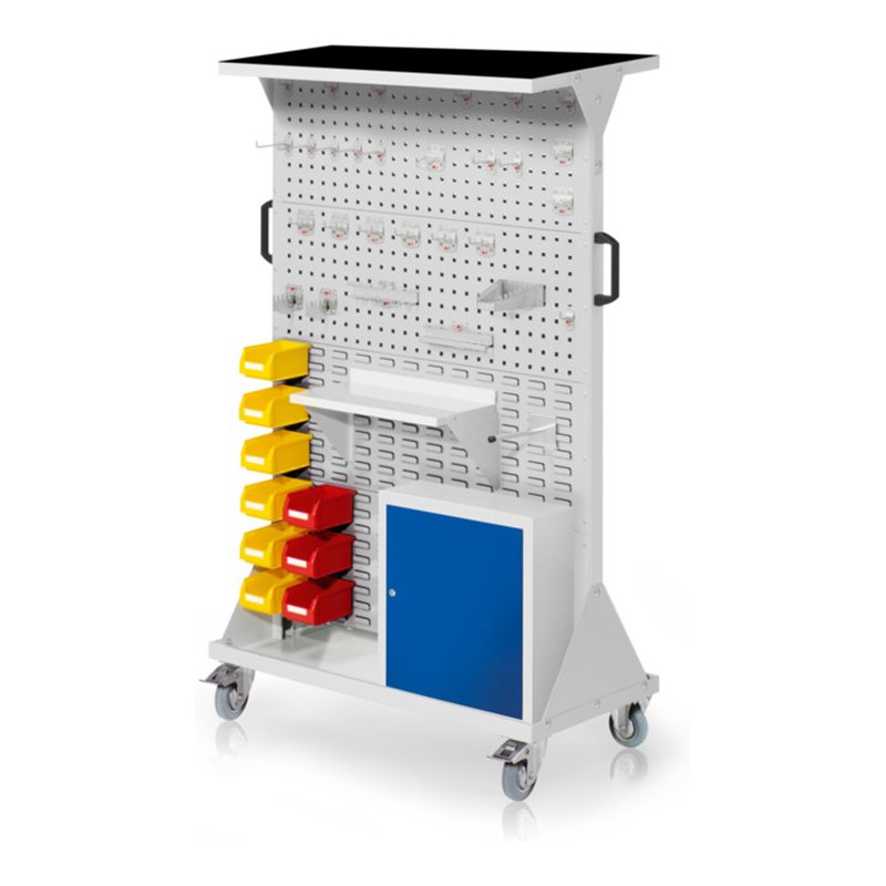 Kappes RasterMobil Gr. 4 RAL 7035 H1620 mm mit 4 Loch-/4 Schlitzplatten mit Ausstattung 4