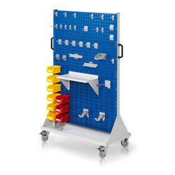 Kappes RasterMobil Gr. 4 RAL 7035/5010 H1580 mm 4 Loch-/4 Schlitzplatten mit Ausstattung