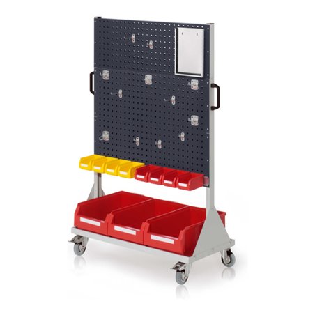 Kappes RasterMobil Gr. 4 RAL 7035/7016 H1580 mm mit 6 Lochplatten mit Ausstattung