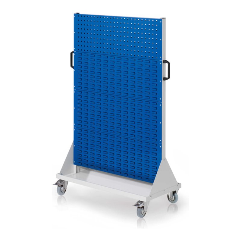 Kappes RasterMobil Gr. 4 RAL 7035/5010 H1580 mm mit 2 Loch-/6 Schlitzplatten