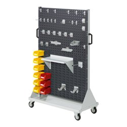 Kappes RasterMobil Gr. 4 RAL 7035/7016 H1580 mm mit 4 Loch-/4 Schlitzplatten mit Ausstattung