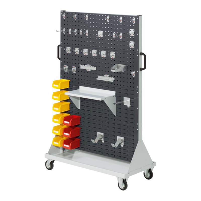 Kappes RasterMobil Gr. 4 RAL 7035/7016 H1580 mm mit 4 Loch-/4 Schlitzplatten mit Ausstattung