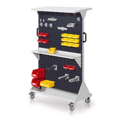 Kappes RasterMobil Gr. 4 RAL 7035/7016 H1620 mm mit 2 Loch-/6 Schlitzplatten mit Ausstattung 1