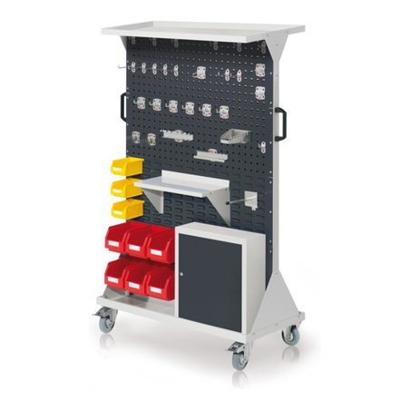 Kappes RasterMobil Gr. 4 RAL 7035/7016 H1620 mm mit 4 Loch-/4 Schlitzplatten mit Ausstattung 3