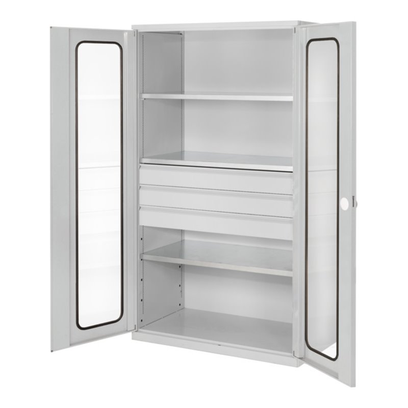 Kappes Großvolumenschrank RasterPlan RAL 7035 Sichtfenster Ausstattung 4