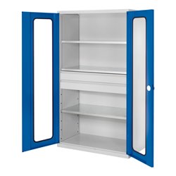 Kappes Großvolumenschrank RasterPlan RAL 7035/5010 Sichtfenster Ausstattung 3