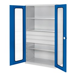 Kappes Großvolumenschrank RasterPlan RAL 7035/5010 Sichtfenster Ausstattung 4