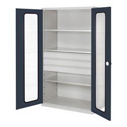 Kappes Großvolumenschrank RasterPlan RAL 7035/7016 Sichtfenster Ausstattung 4