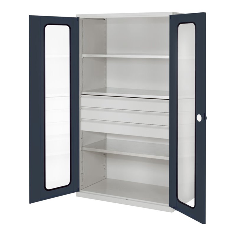 Kappes Großvolumenschrank RasterPlan RAL 7035/7016 Sichtfenster Ausstattung 4