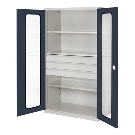 Kappes Großvolumenschrank RasterPlan RAL 7035/7016 Sichtfenster Ausstattung 4