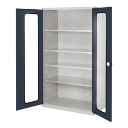 Kappes Großvolumenschrank RasterPlan RAL 7035/7016 Sichtfenster Ausstattung 1