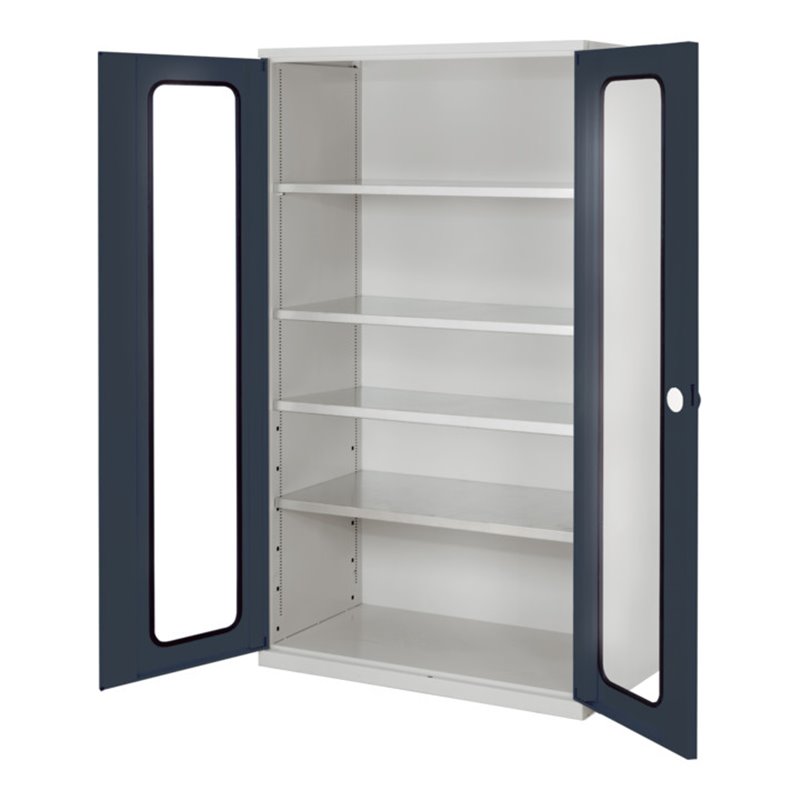 Kappes Großvolumenschrank RasterPlan RAL 7035/7016 Sichtfenster Ausstattung 1