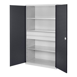 Kappes Großvolumenschrank RasterPlan RAL 7035/7016 Tür innen Lochplatten Ausstattung 3