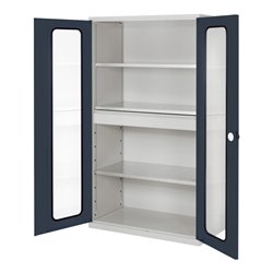 Kappes Großvolumenschrank RasterPlan RAL 7035/7016 Sichtfenster Ausstattung 2