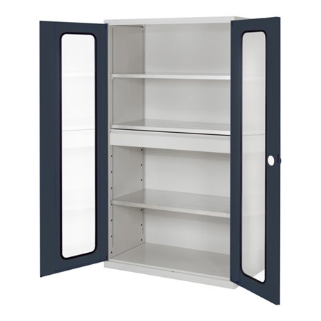 Kappes Großvolumenschrank RasterPlan RAL 7035/7016 Sichtfenster Ausstattung 2