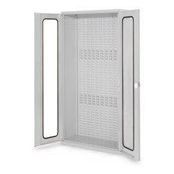 Kappes Schlitzplattenschrank RasterPlan RAL 7035 Mod. 50 Sichtfenstertüren