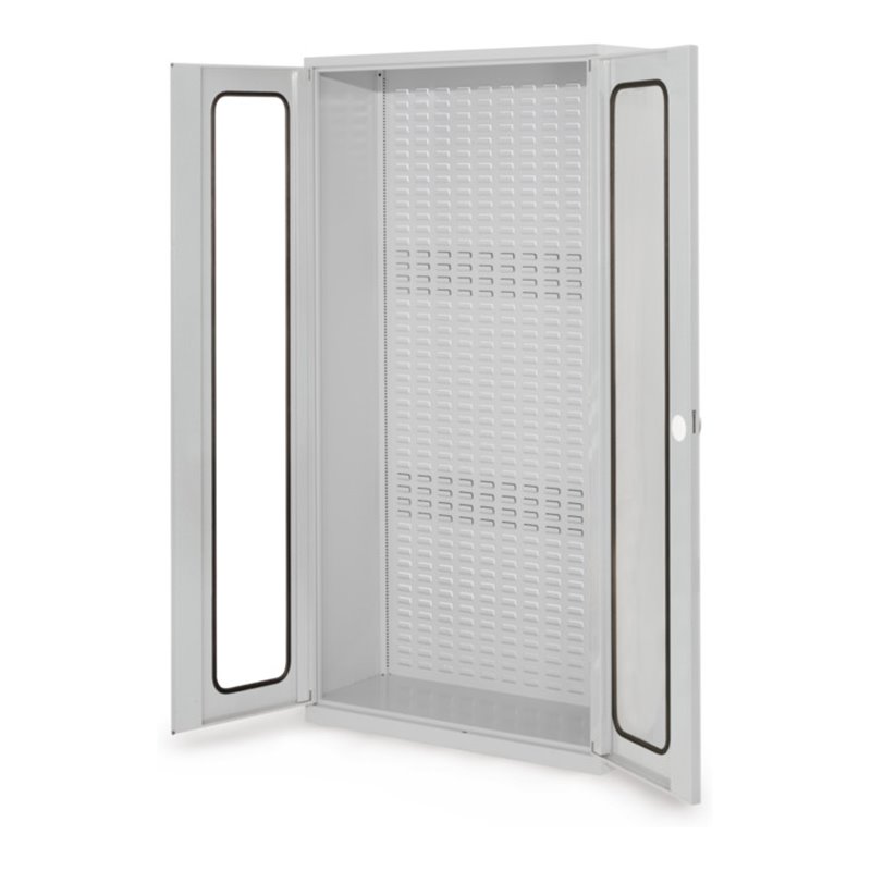 Kappes Schlitzplattenschrank RasterPlan RAL 7035 Mod. 50 Sichtfenstertüren