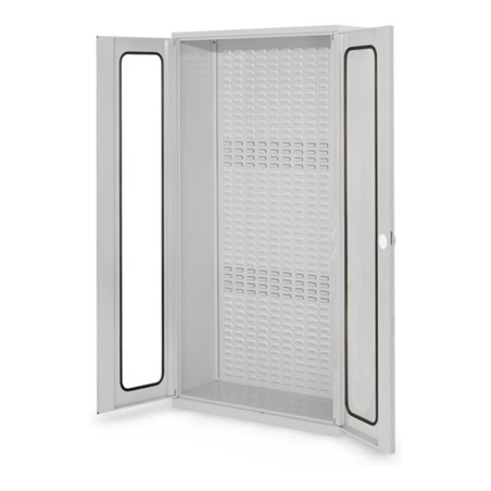 Kappes Schlitzplattenschrank RasterPlan RAL 7035 Mod. 50 Sichtfenstertüren