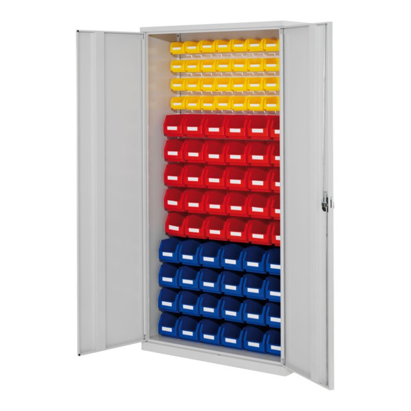 Kappes Schlitzplattenschrank RasterPlan RAL 7035 Mod. 51 Vollblechtüren