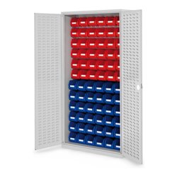 Kappes Schlitzplattenschrank RasterPlan RAL 7035 Mod. 52 Schlitzplattentüren