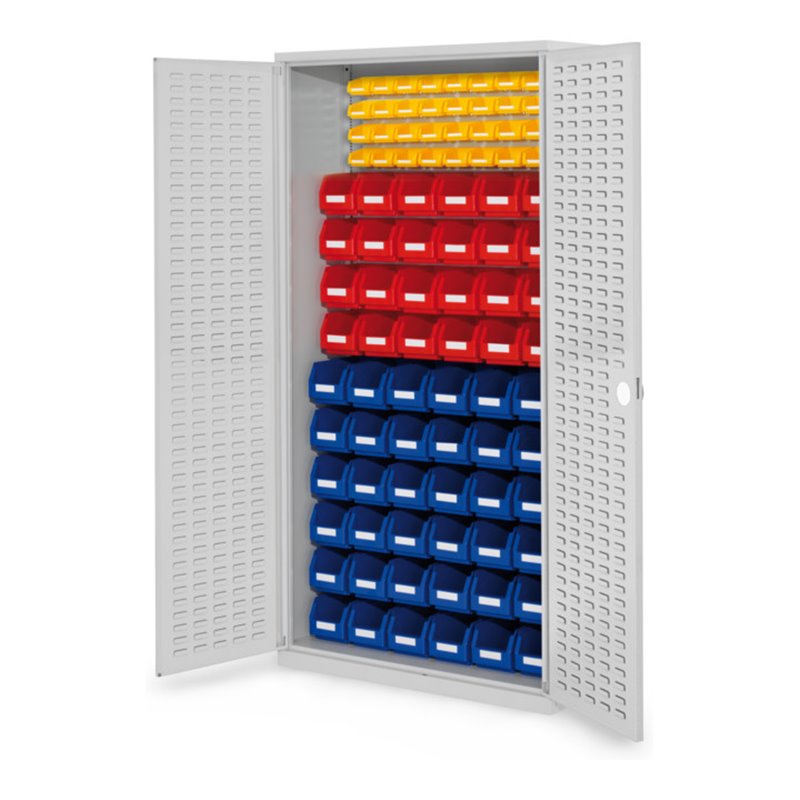 Kappes Schlitzplattenschrank RasterPlan RAL 7035 Mod. 57 Schlitzplattentüren