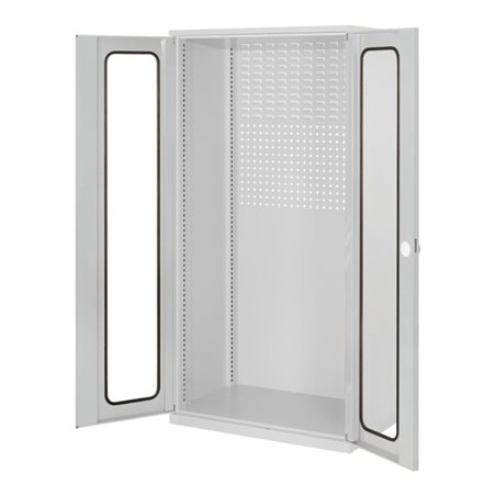 Kappes Schubladenschrank RasterPlan Leergehäuse RAL 7035 Mod. 30 Sichtfenstertüren