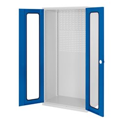 Kappes Schubladenschrank RasterPlan Leergehäuse RAL 7035/5010 Mod. 30 Sichtfenstertüren