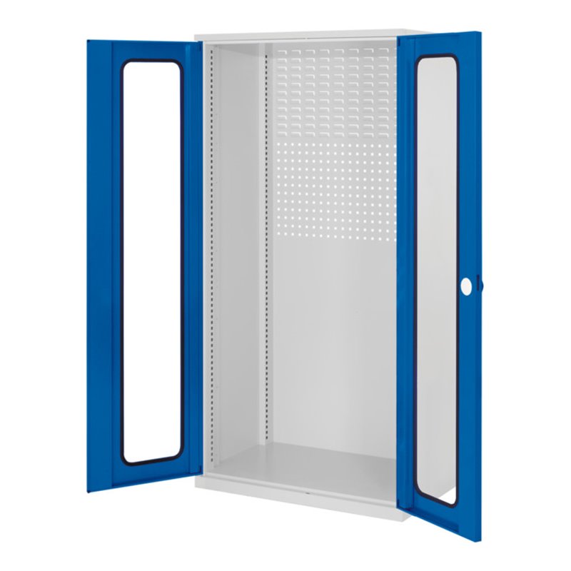 Kappes Schubladenschrank RasterPlan Leergehäuse RAL 7035/5010 Mod. 30 Sichtfenstertüren