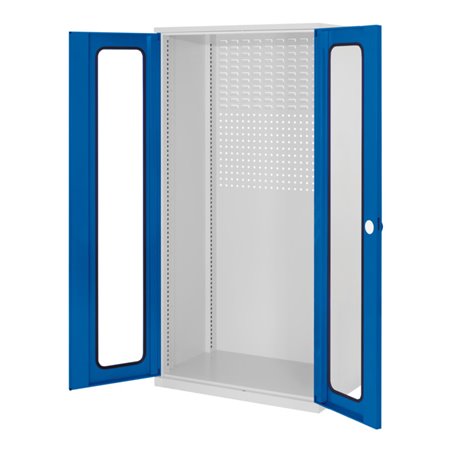 Kappes Schubladenschrank RasterPlan Leergehäuse RAL 7035/5010 Mod. 30 Sichtfenstertüren