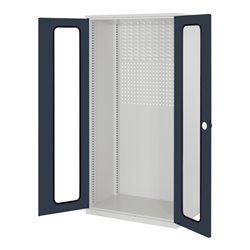 Kappes Schubladenschrank RasterPlan Leergehäuse RAL 7035/7016 Mod. 30 Sichtfenstertüren