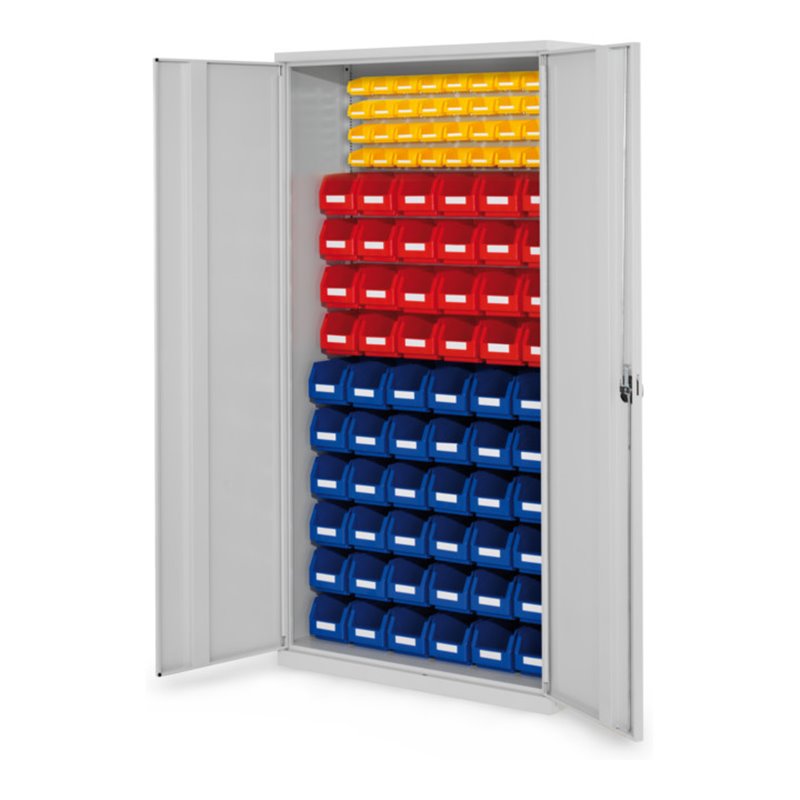 Kappes Schlitzplattenschrank RasterPlan RAL 7035 Mod. 57 Vollblechtüren